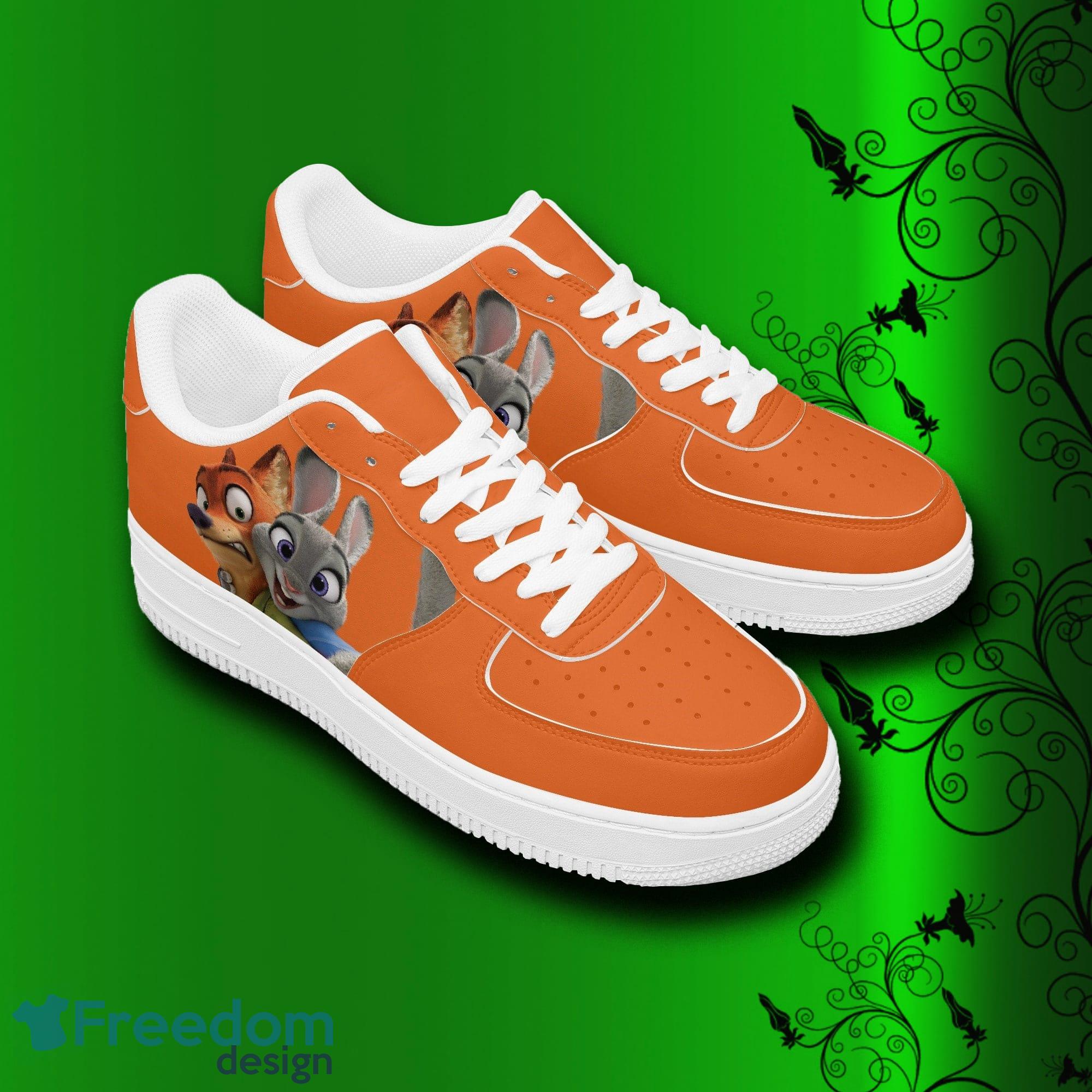 Zootopia Air Force Shoes Printed Unisex For Men And Women Gift - Zootopia Shoes, sneakers, leather low tops for men, women, kids, unisex birthday gift, not af1, Christmas_2