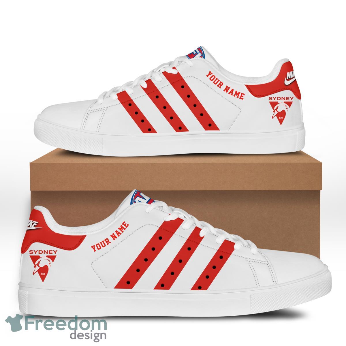 AFL Sydney Swans Skate Stan Smith Shoes Custom Name Product Photo 1