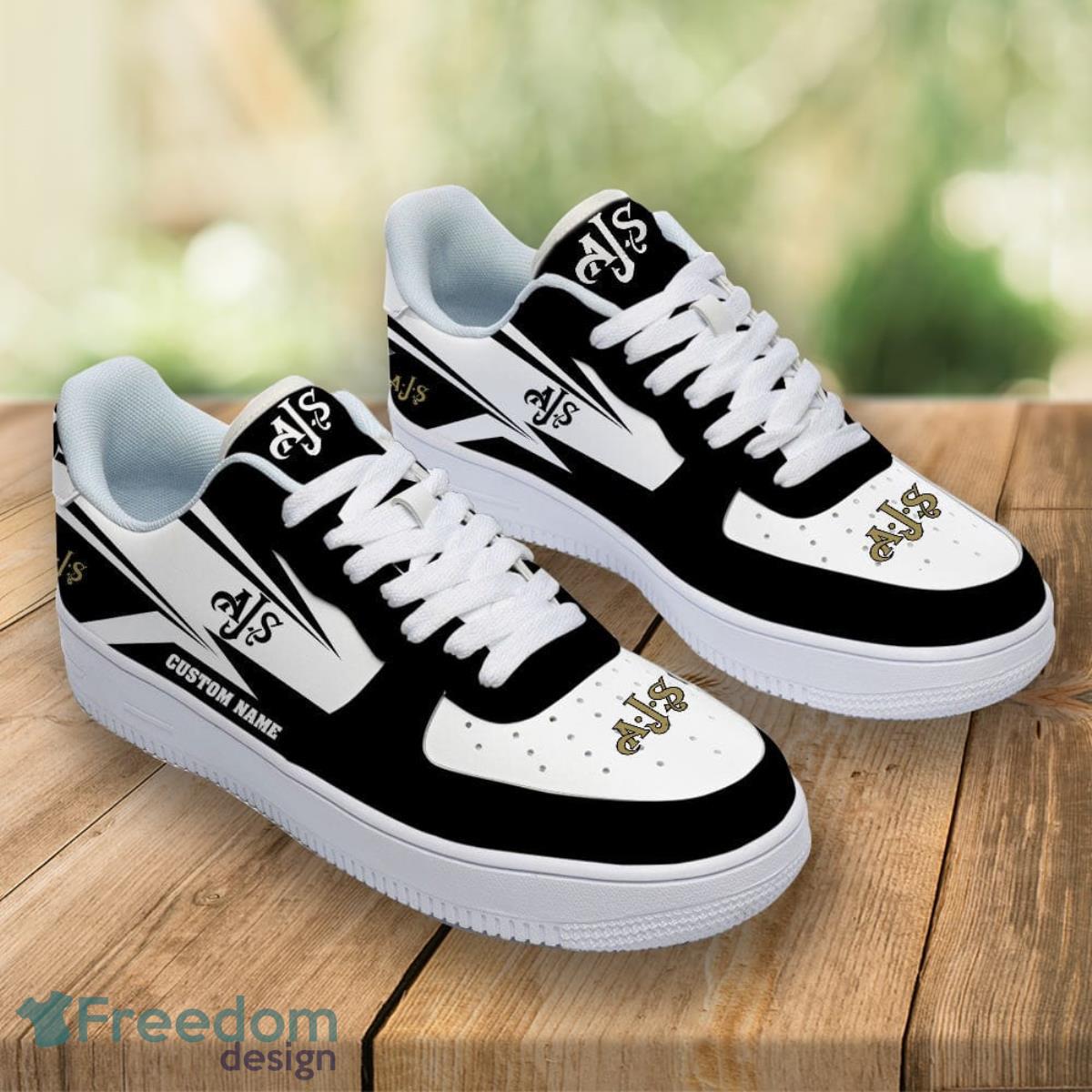 AJS Motorcycles Custom Name Air Force Shoes Sport Sneakers For Men Women Product Photo 2