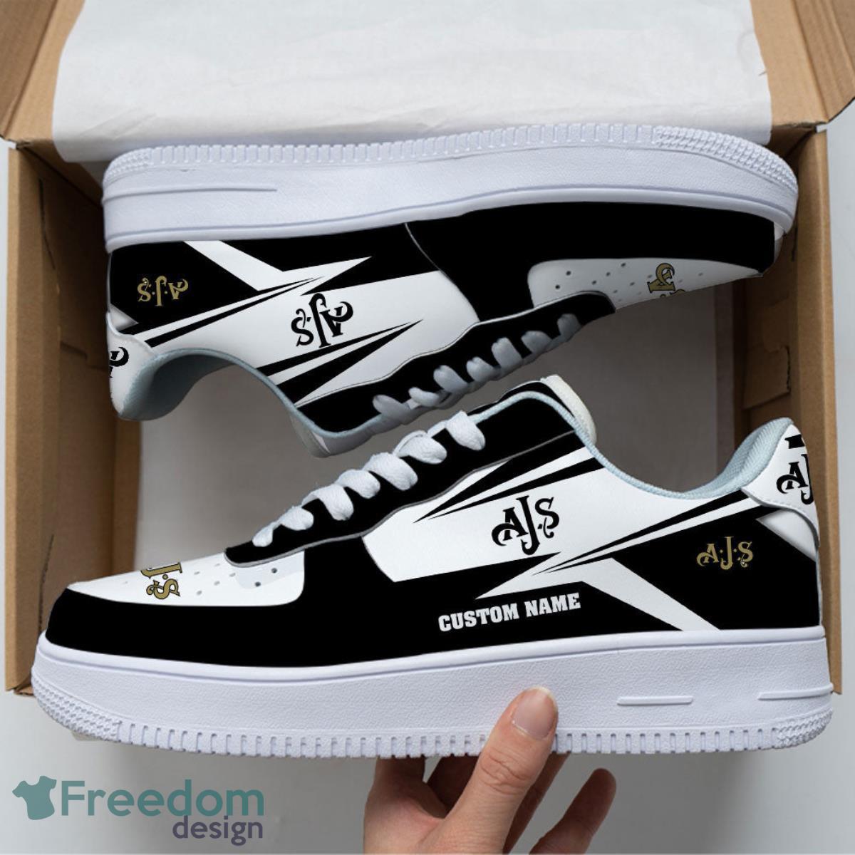 AJS Motorcycles Custom Name Air Force Shoes Sport Sneakers For Men Women Product Photo 1