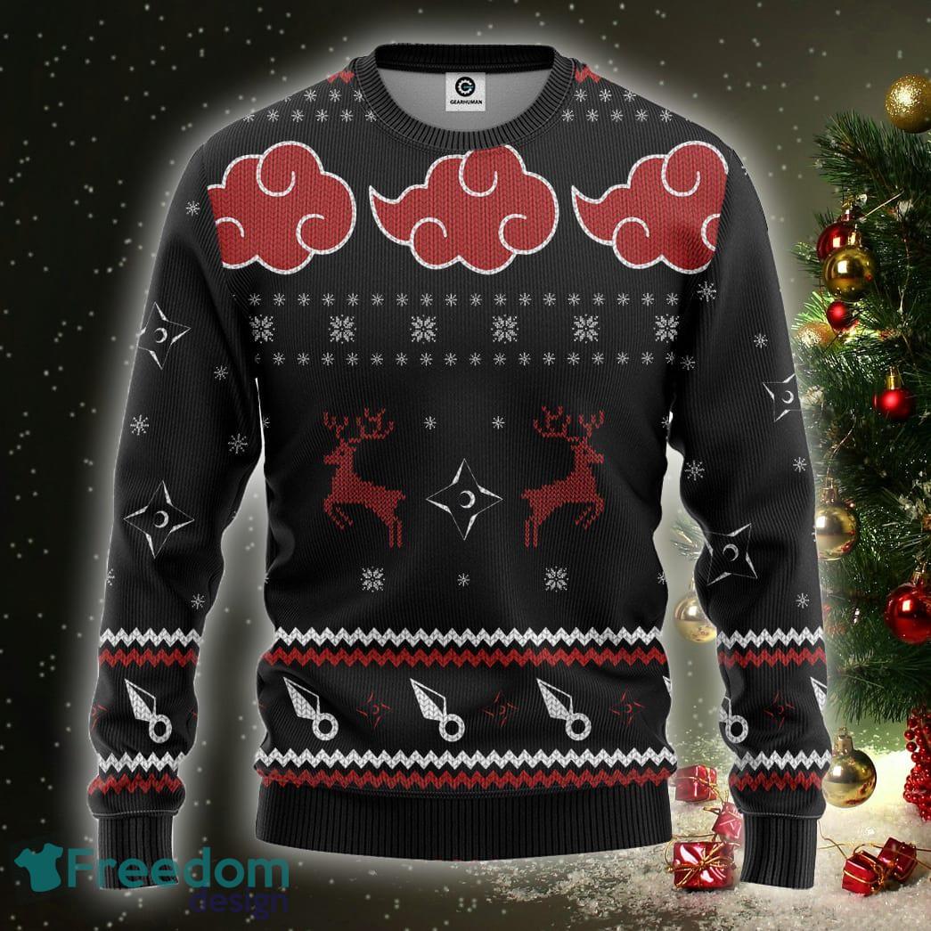 Akatsuki Custom Ugly Christmas Sweater Gift For Men Women - Akatsuki Custom Ugly Christmas Sweater Gift For Men Women_3
