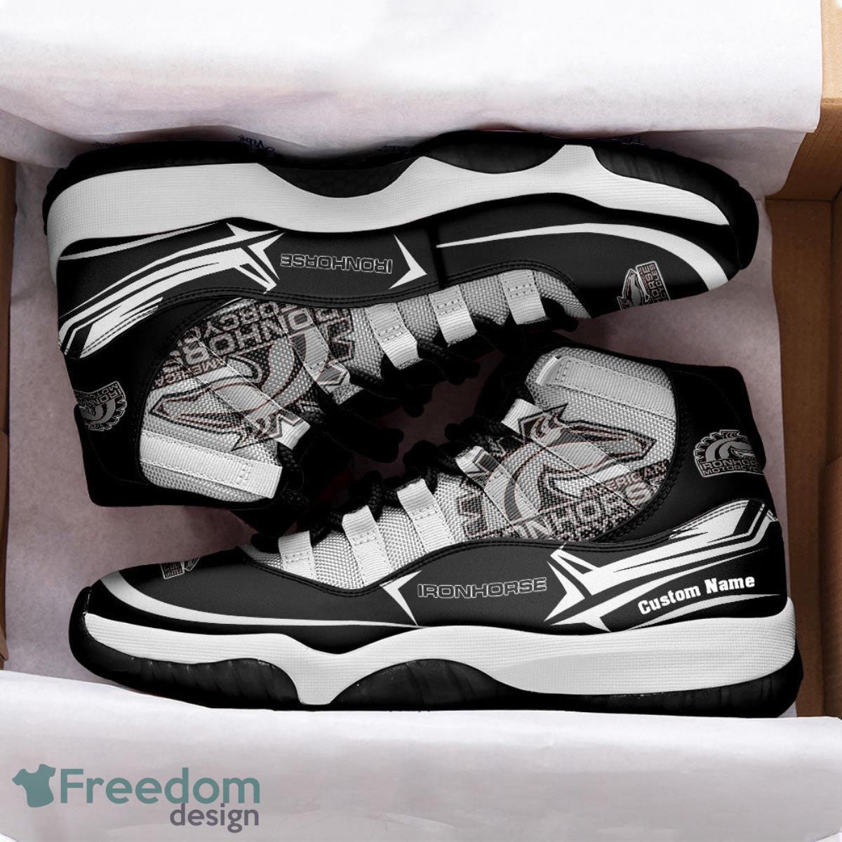 America IronHorse Custom Name Air Jordan 11  Sneakers Vintage Shoes Product Photo 2