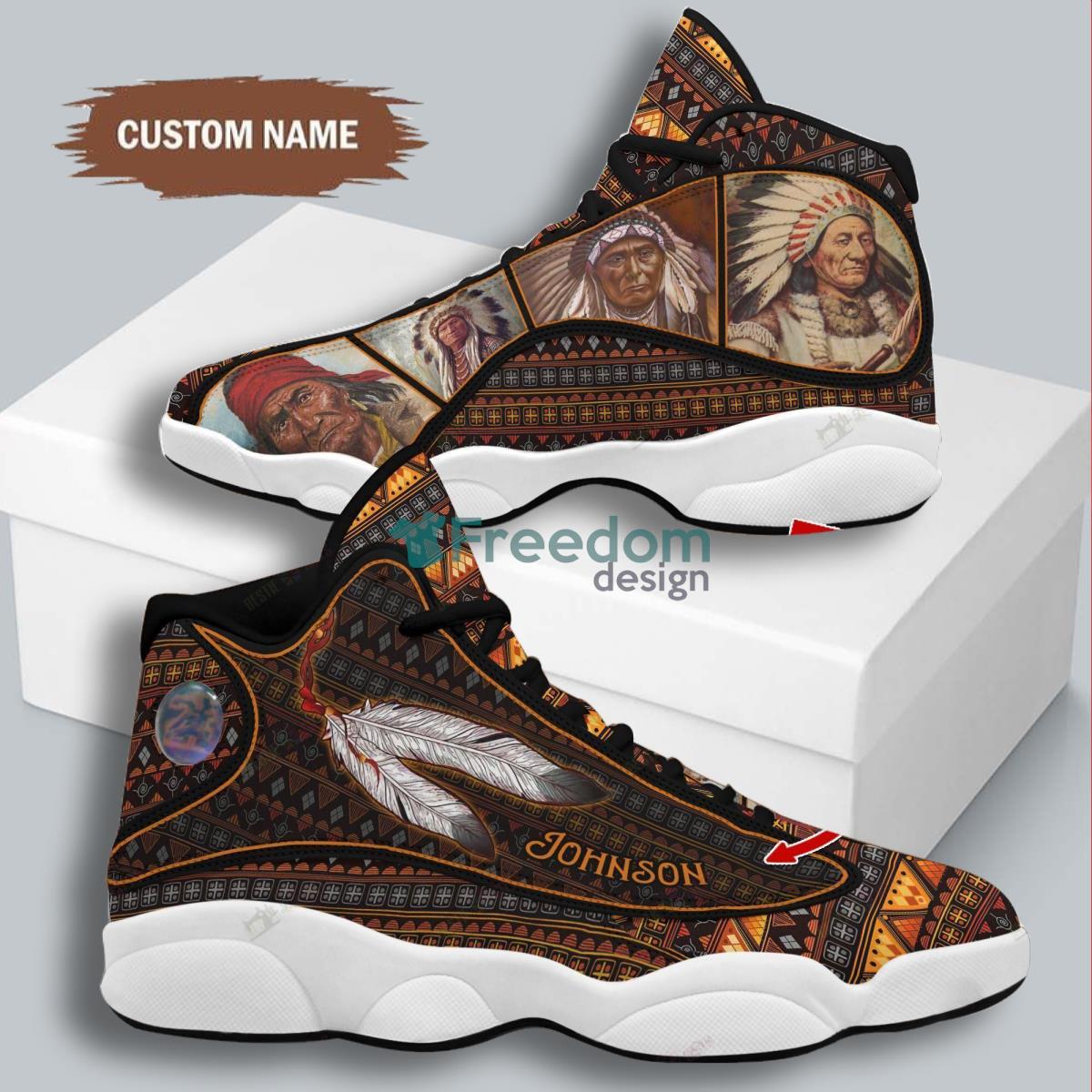 America Style Custom Name Air Jordan 13 Sneaker Product Photo 1
