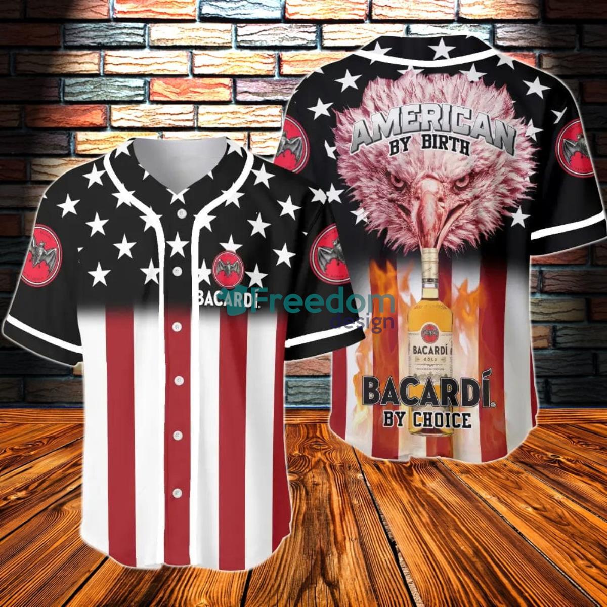 American By Birth Bacardi By Choice Baseball Jersey Product Photo 1