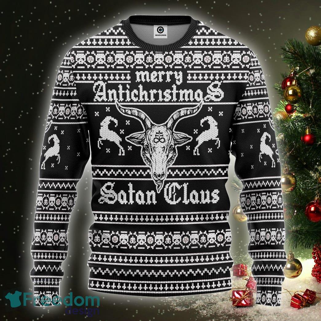 Antichristmas Satan Claus SweaApparel Ugly Christmas Sweater - Antichristmas Satan Claus SweaApparel Ugly Christmas Sweater Gift For Men Women_2