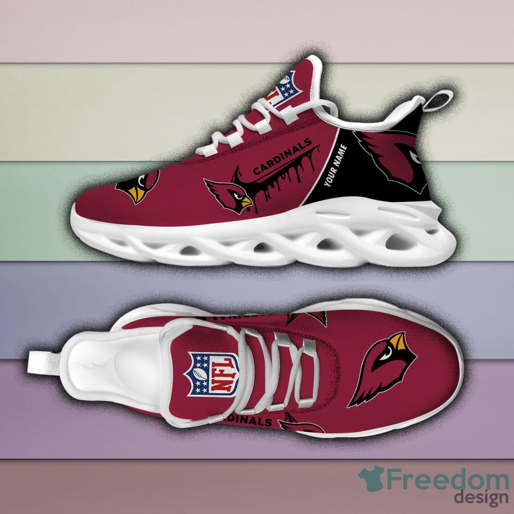 Arizona Cardinals Logo Black Stripe Running Sneaker Max Soul Shoes In Red  Gift For Men And Women - Freedomdesign