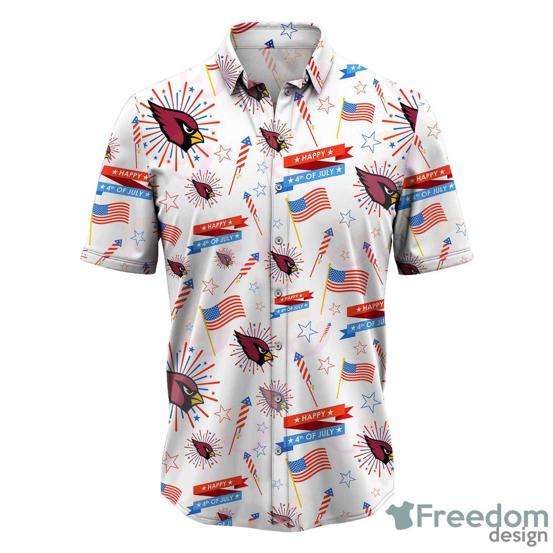 NFL Arizona Cardinals Hawaiian Shirt, Graphic American Flag Print This  Summer Best Gift For Fans