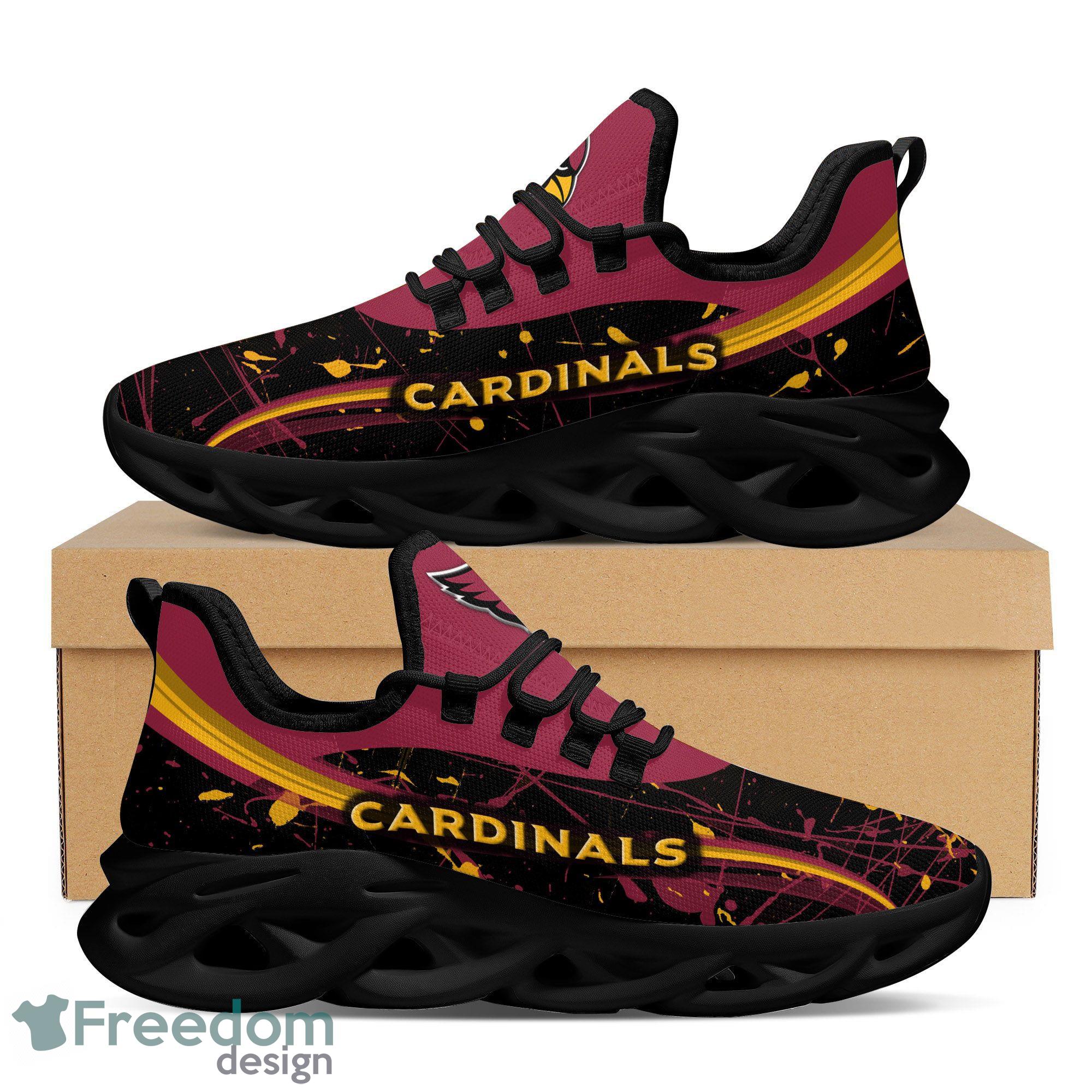 Custom Name Arizona Cardinals Pink All Over Printed Max Soul Shoes For Fans  Gift Men And Women New Sports Sneakers - Freedomdesign