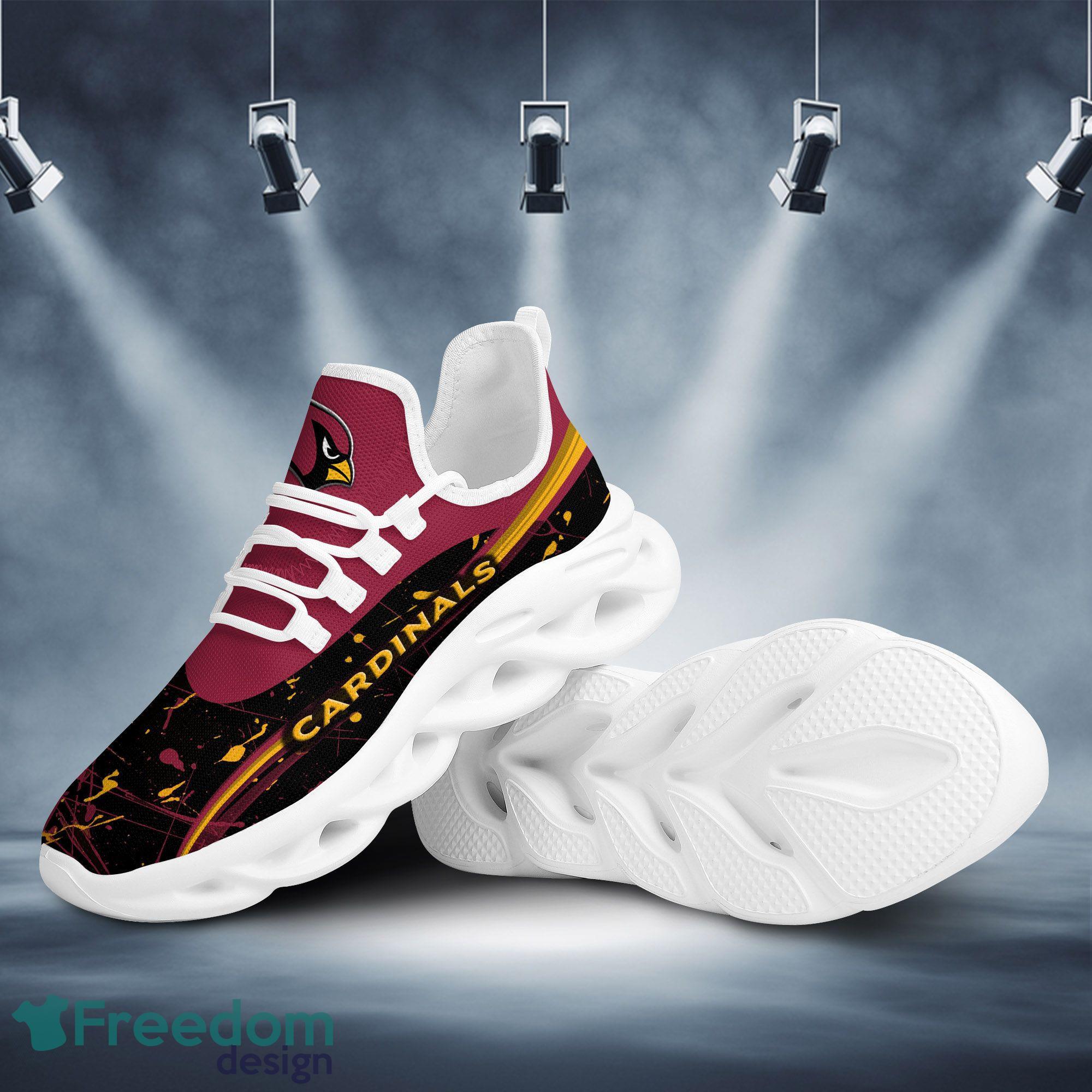 Custom Name Arizona Cardinals Pink All Over Printed Max Soul Shoes For Fans  Gift Men And Women New Sports Sneakers - Freedomdesign