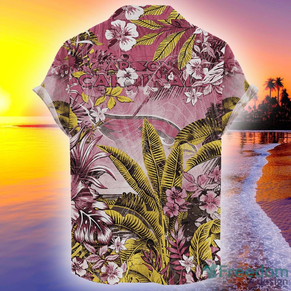 Arizona Cardinals Tropical Skull NFL Design 1 Beach Hawaiian Shirt