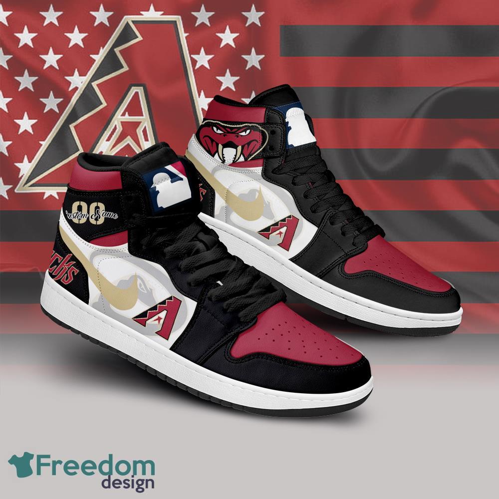 Arizona Diamondbacks Air Jordan 1 Custom Name Sneaker - Freedomdesign