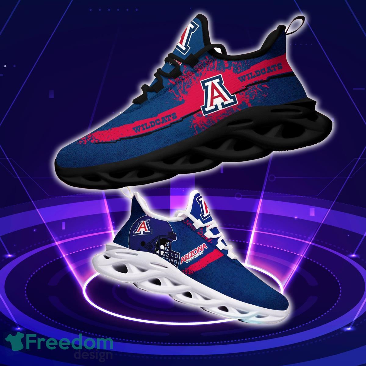 Arizona Wildcats Logo Helmet And Splatter Background Max Soul Shoes Best Sneakers For Fans Product Photo 1