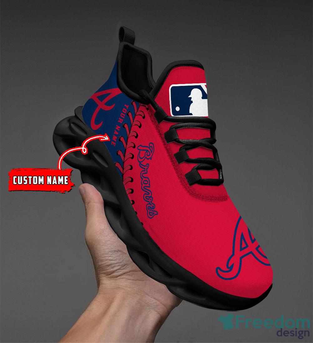 Atlanta Braves Custom Sneakers Atlanta Braves MLB Shoes MLB Tennis