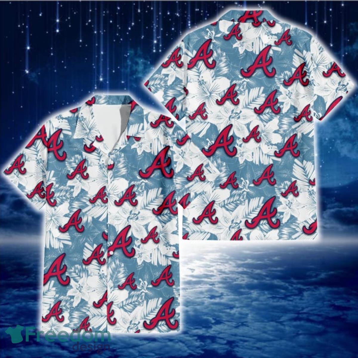 Atlanta Braves Team Lover Hibiscus Light Blue Aloha Hawaiian Shirt -  Freedomdesign