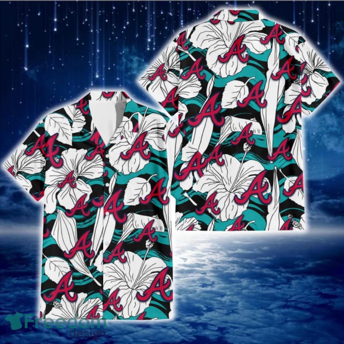 Atlanta Braves Team Lover Hibiscus Light Blue Aloha Hawaiian Shirt -  Freedomdesign