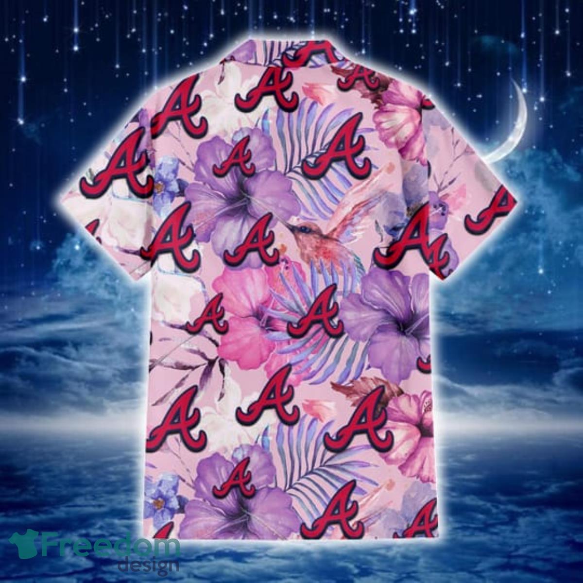 Houston Astros White Purple Hibiscus Pink Hummingbird Pink Hawaiian Shirt  For Fans