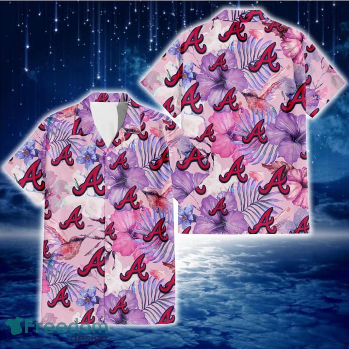 Cincinnati Reds White Purple Hibiscus Pink Hummingbird Pink Hawaiian Shirt  For Fans