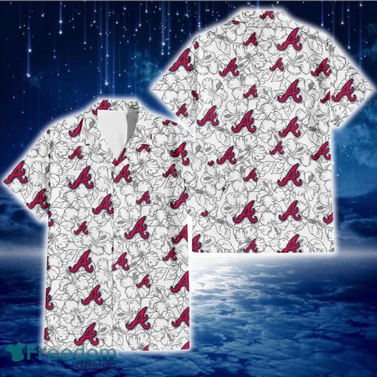 Atlanta Braves White Scenic 3D Funny Hawaiian Shirt - Bring Your