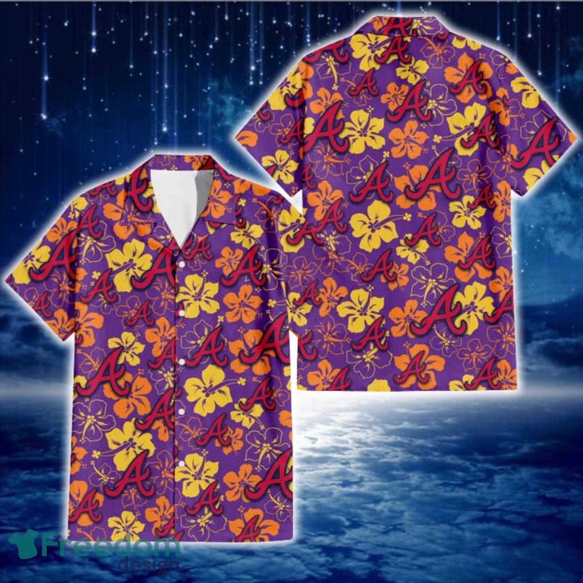 Boston Red Sox Yellow And Orange Hibiscus Purple Background 3D Hawaiian  Shirt Gift For Fans Gift For Fans