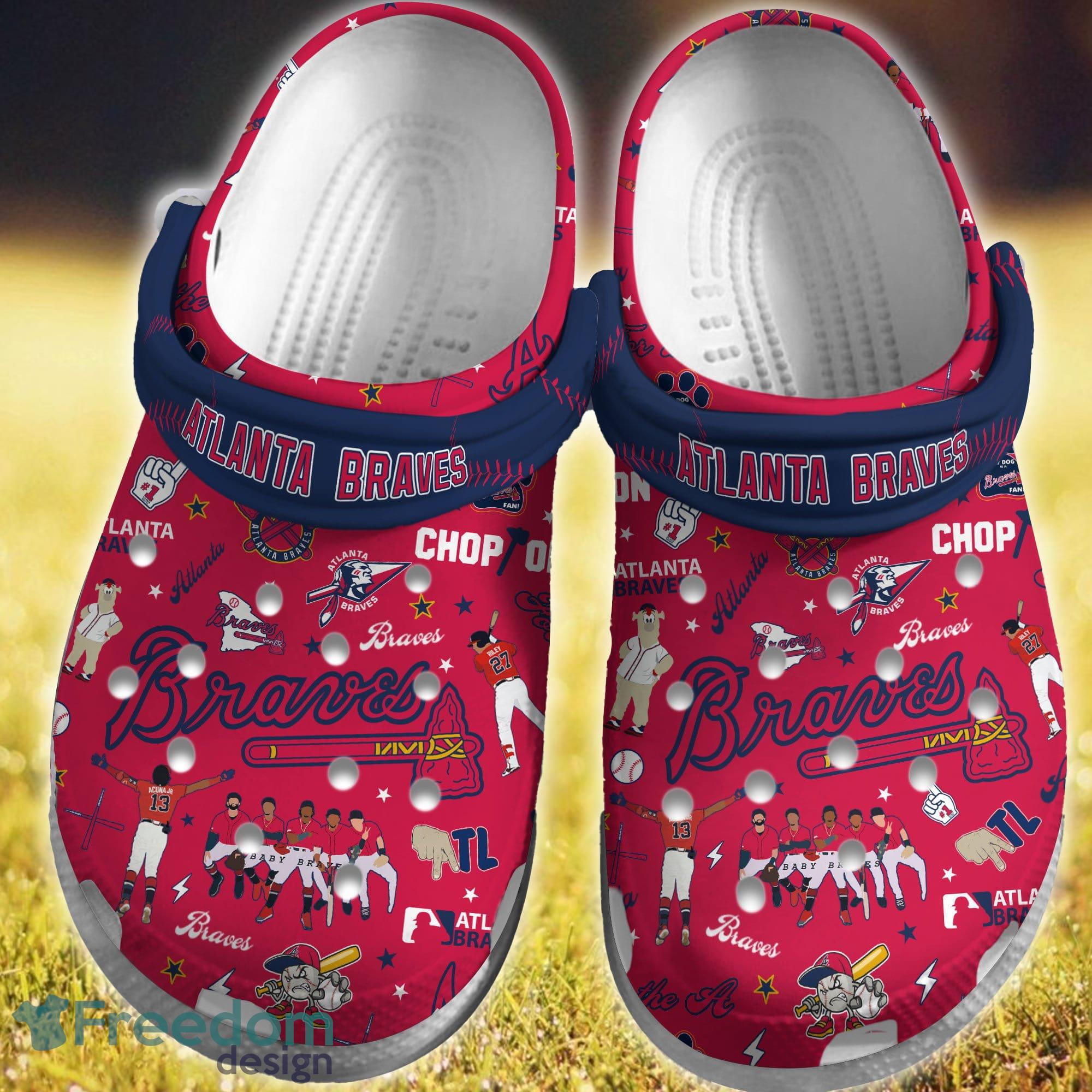 Atlanta Braves10 Workwear Clog Shoes For Men Women - Atlanta Braves10 Style 2 Clog Shoes For Men Women