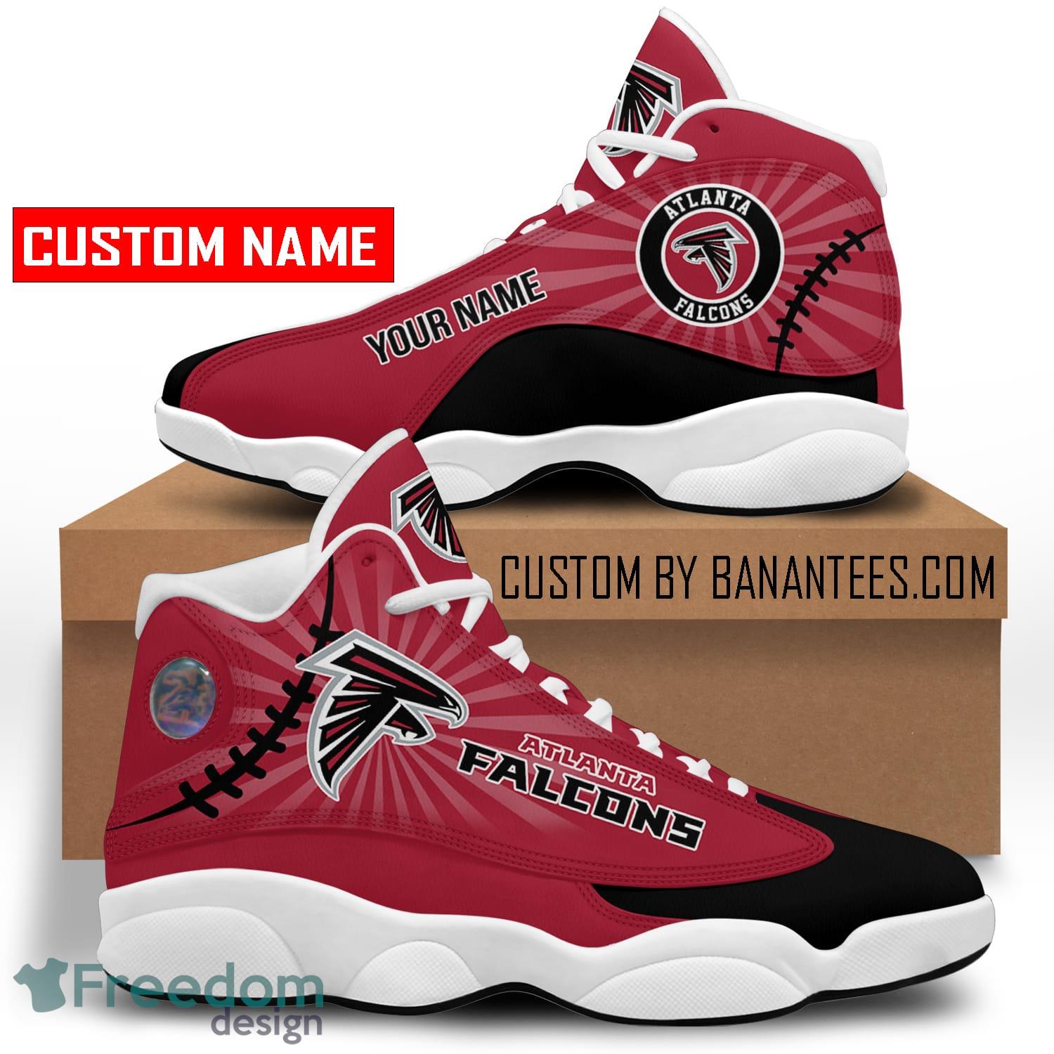 Custom Name Carolina Panthers Logo All Print Air Jordan 13 Shoes For Men  And Women - Banantees