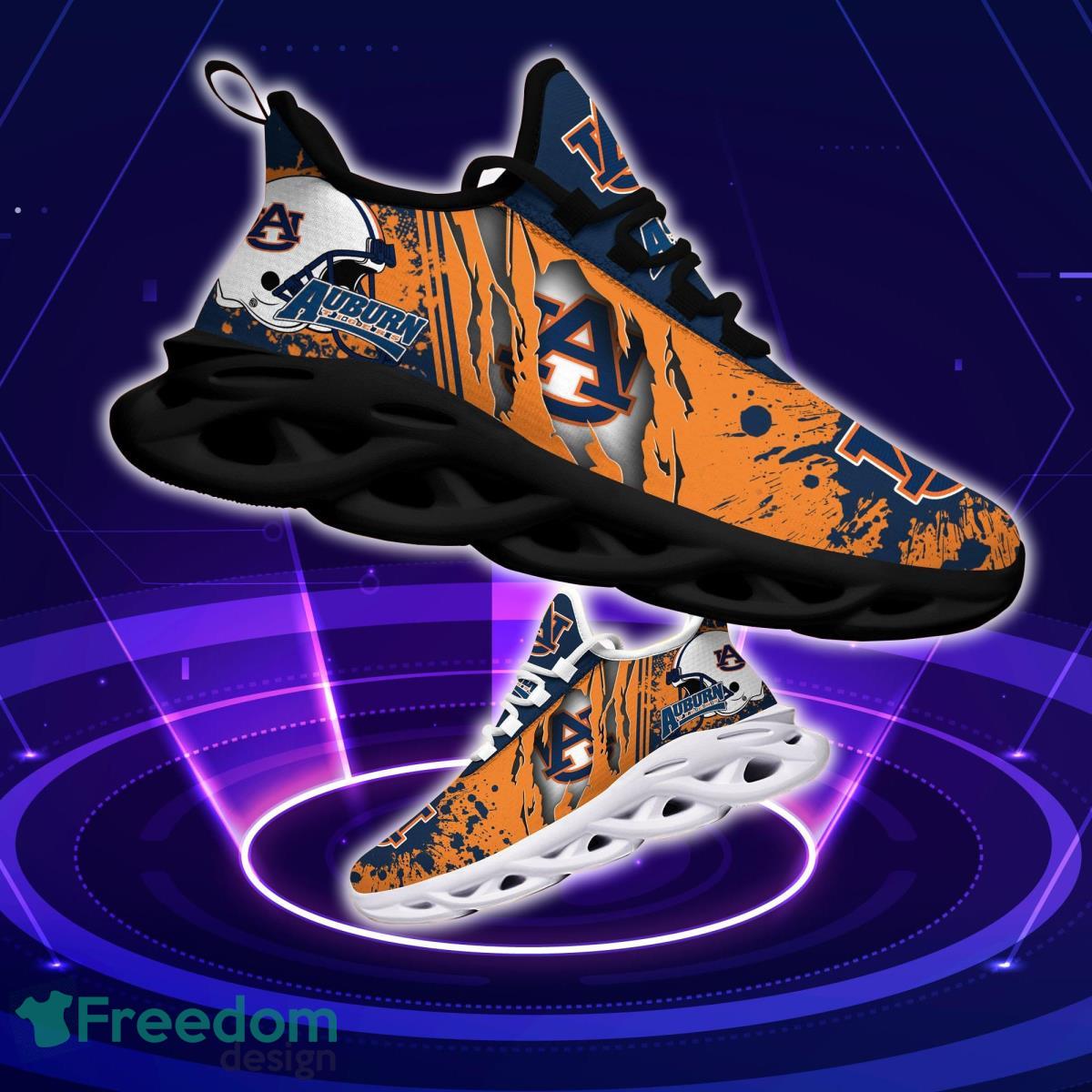 Auburn Tigers Logo Torn And Splatter Background Max Soul Shoes Best Sneakers For Fans Product Photo 1