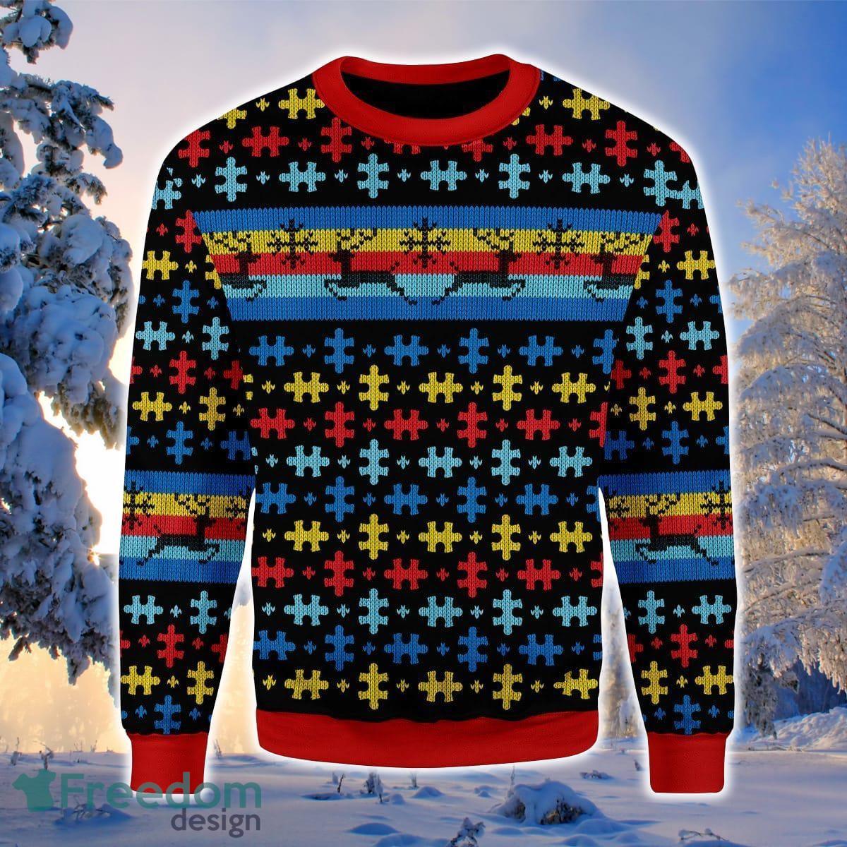 Autism 3D Sweater Ugly Christmas Sweater For Men And Women Product Photo 1