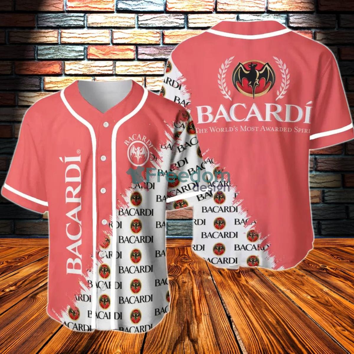 Bacardi Red Baseball Jersey Shirt, Jersey gift For Men, Baseball Shirt -  Banantees