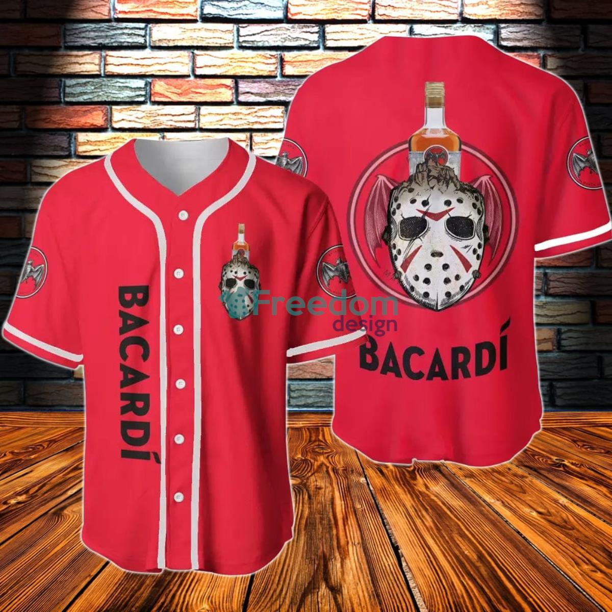 Bacardi Red Baseball Jersey Shirt, Jersey gift For Men, Baseball Shirt -  Banantees