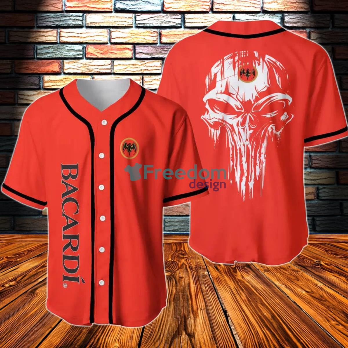 Bacardi Red Baseball Jersey Shirt, Jersey gift For Men, Baseball Shirt -  Banantees