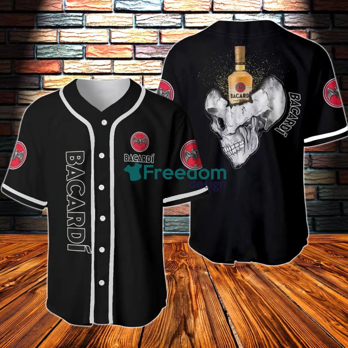 Black Skull Dunkin Donuts Baseball Jersey