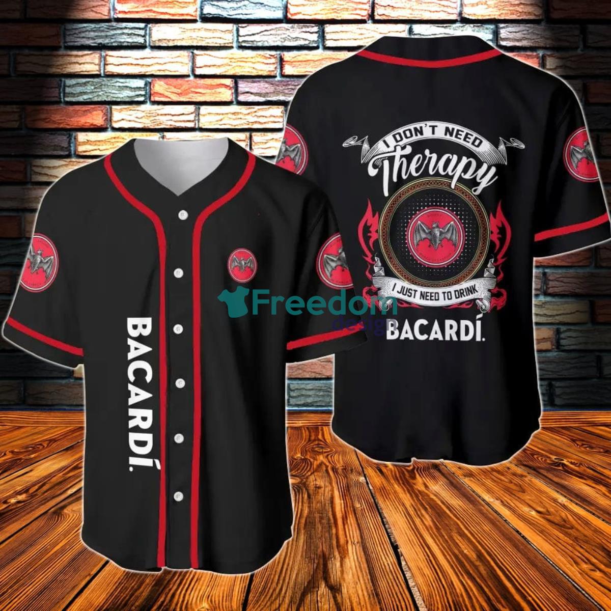 Bacardi Therapy Baseball Jersey Product Photo 1