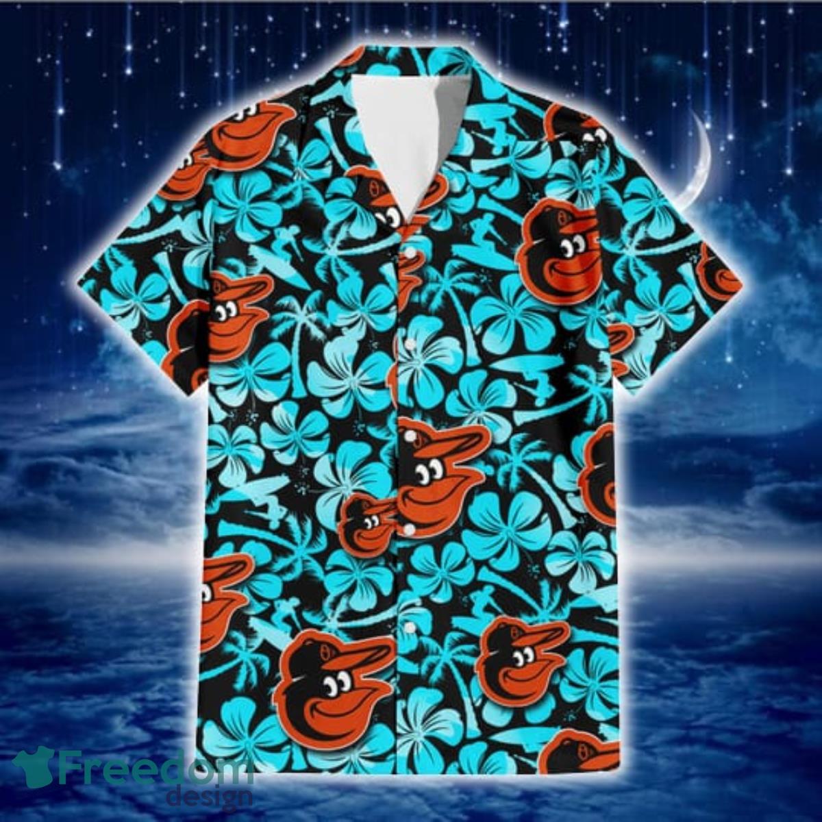 Orioles Hawaiian Shirt Coconut Tree Logo Baltimore Orioles Gift