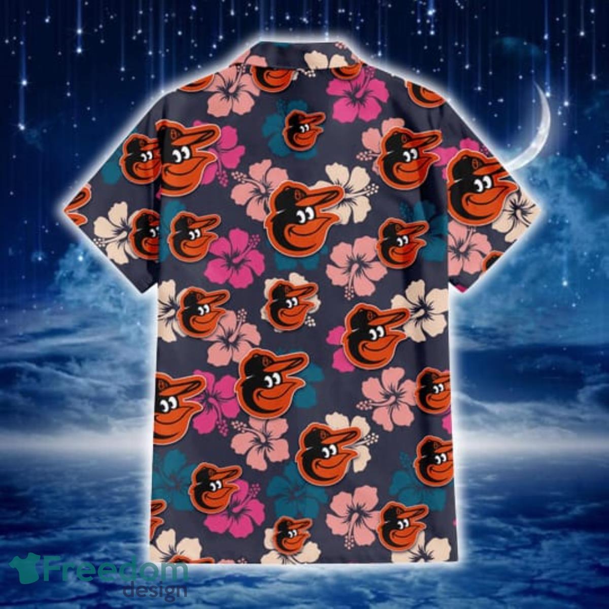 Baltimore Orioles Hibiscus Flower Pattern 3D All Over Print Hawaiian Shirt  Gift For Orioles Fans - Freedomdesign