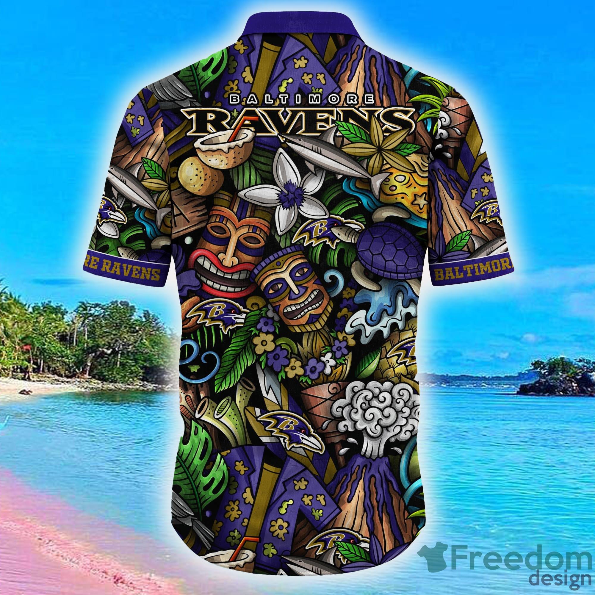 Baltimore Ravens Design 4 Beach Hawaiian Shirt Men And Women For