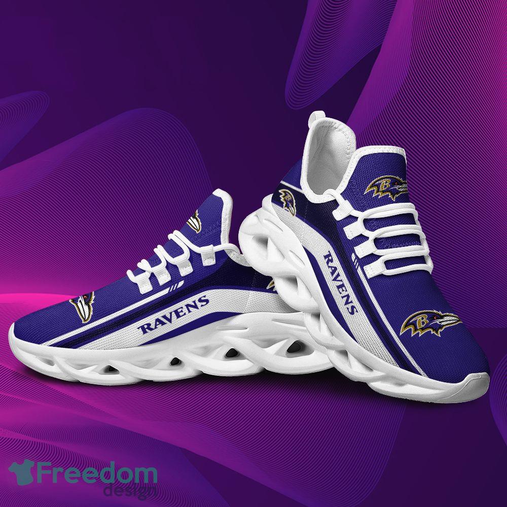 NFL Baltimore Ravens Custom Name Purple Black Max Soul Shoes Gift For Fans  Sport - Freedomdesign