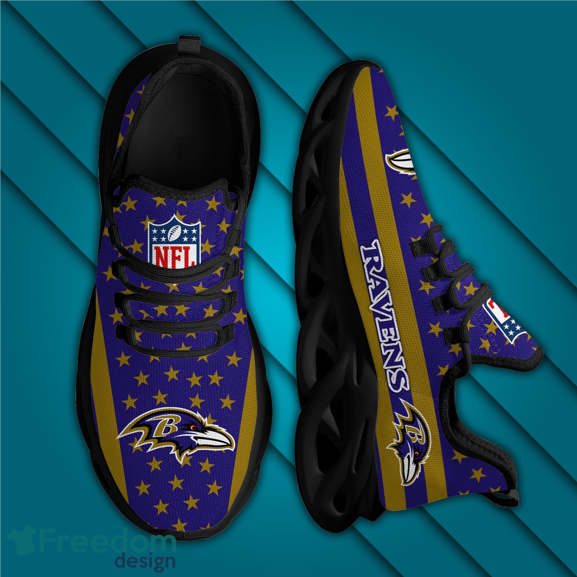 Baltimore Ravens Logo Stripe Running Sneaker Max Soul Shoes Gift For Men  And Women - Freedomdesign