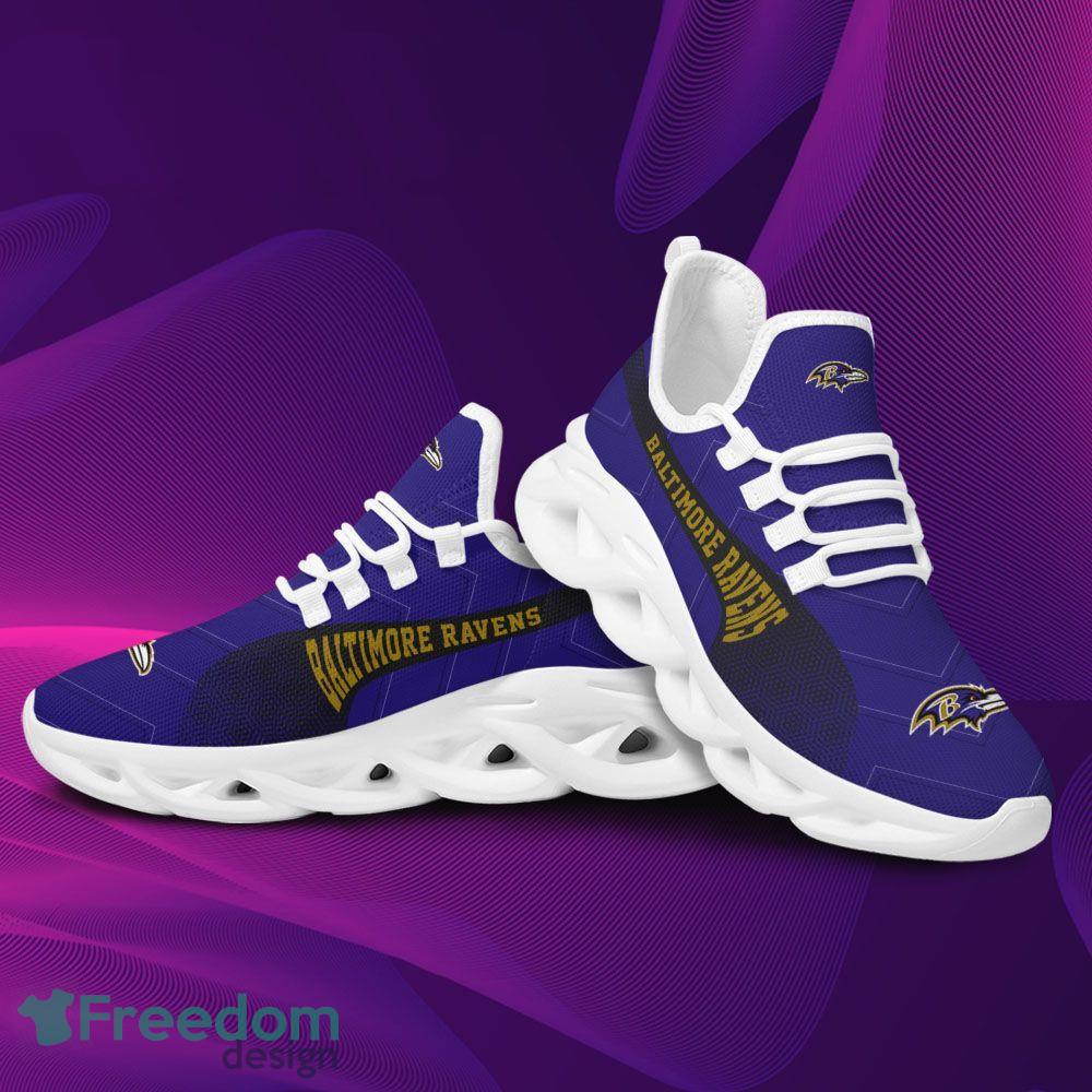 NFL Baltimore Ravens Custom Name Purple Black Max Soul Shoes Gift For Fans  Sport - Freedomdesign