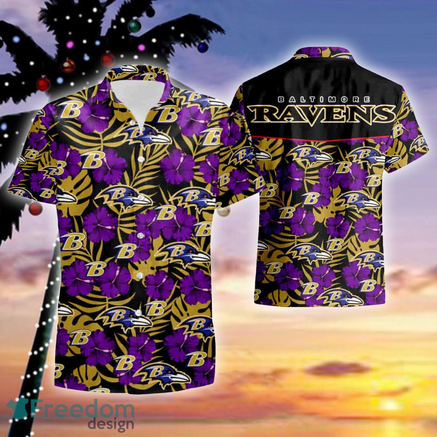 Baltimore Ravens Hawaiian Shirt Combo and Shorts - Ingenious Gifts