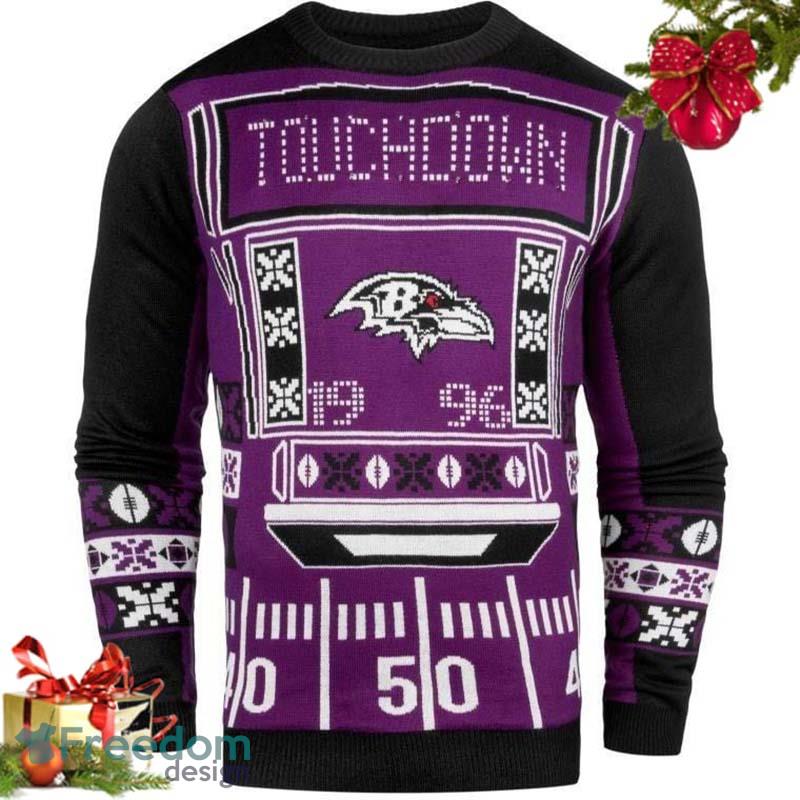 NFL Baltimore Ravens Thermos Ugly Christmas Sweater For Men And