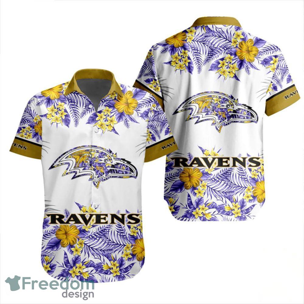 Baltimore Ravens NFL Halloween Skull Tropical Team Spirit Hawaiian Shirt  Custom Name - Limotees