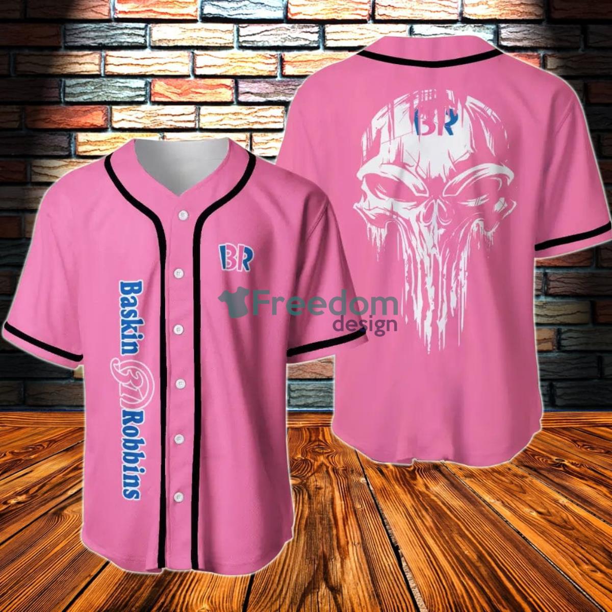 Baskin Robbinss Skull Baseball Jersey Product Photo 1