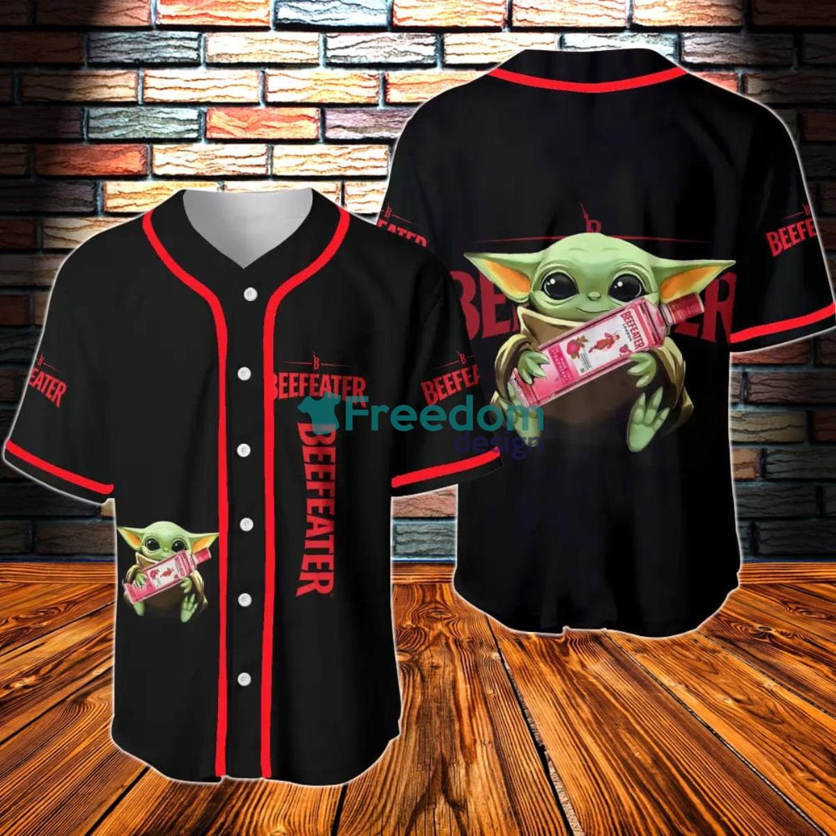 Beefeater Gin Baby Yoda Baseball Jersey Product Photo 1