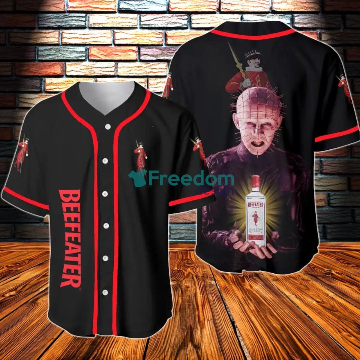 Beefeater Gin Hellraiser Horror Baseball Jersey Product Photo 1