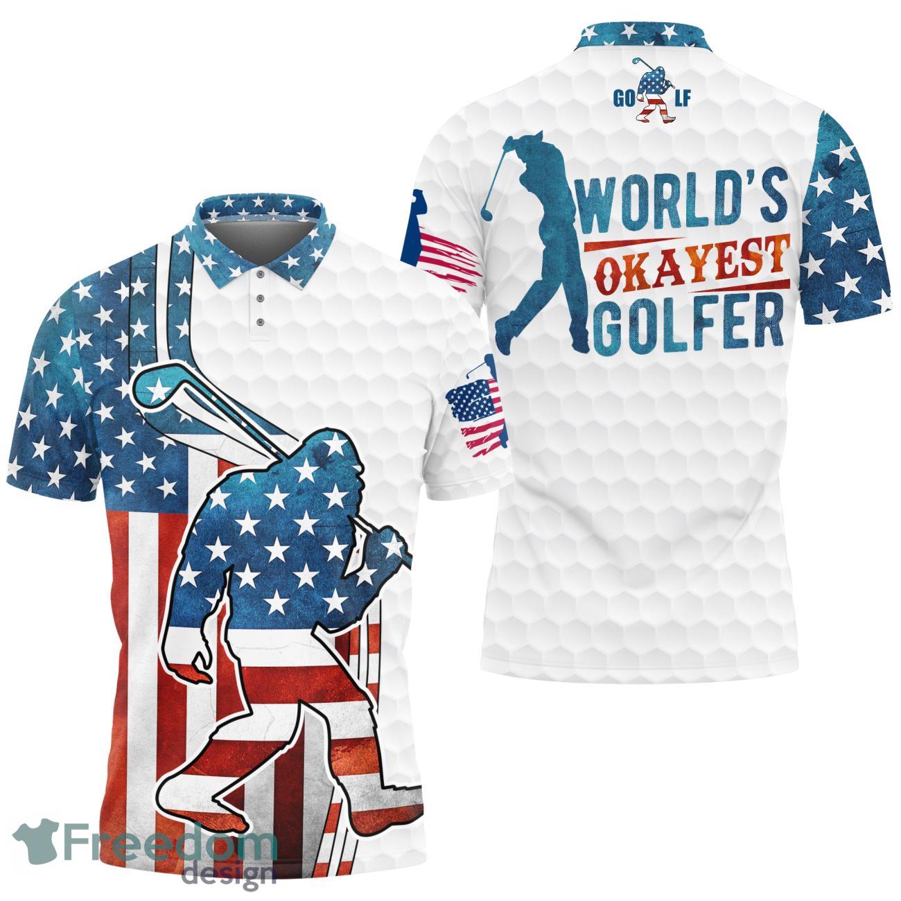 Bigfoot Golf American Flag Polo Shirt Product Photo 1