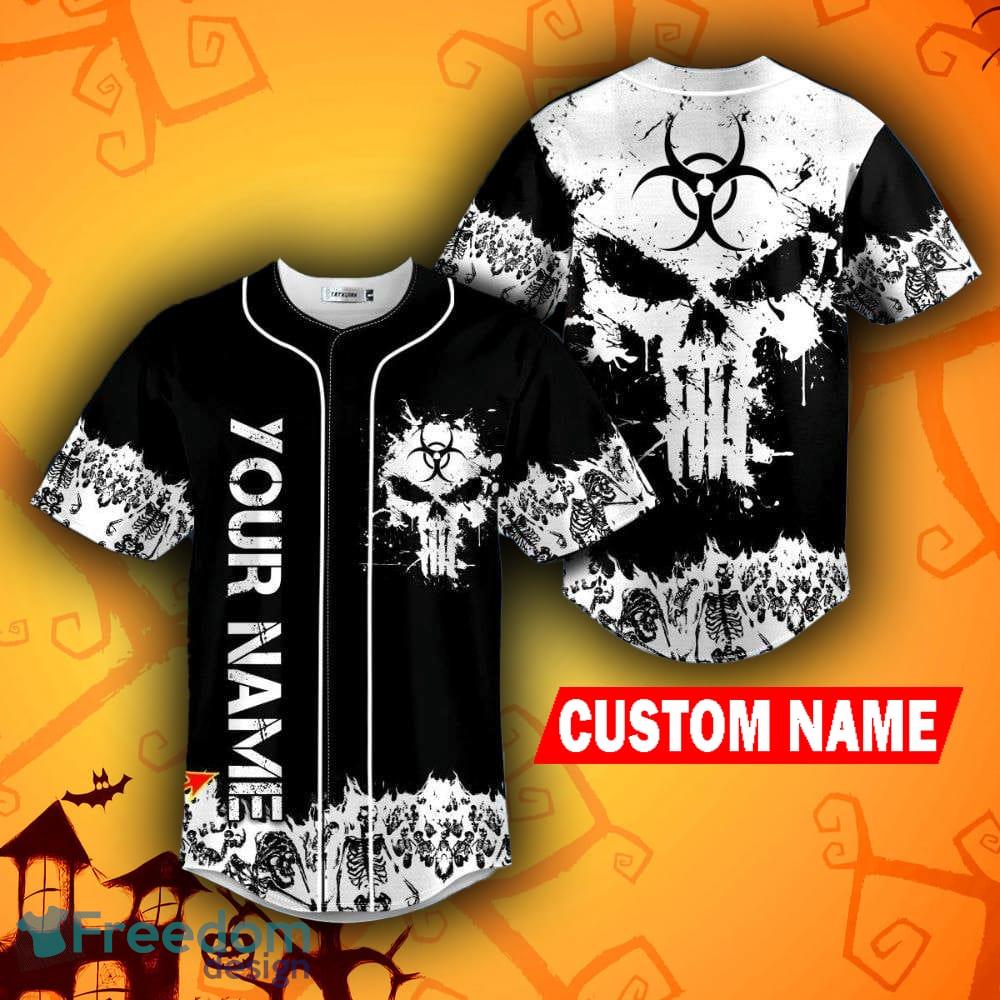 Custom San Diego Baseball Jersey Memorable Punisher Skull Camo