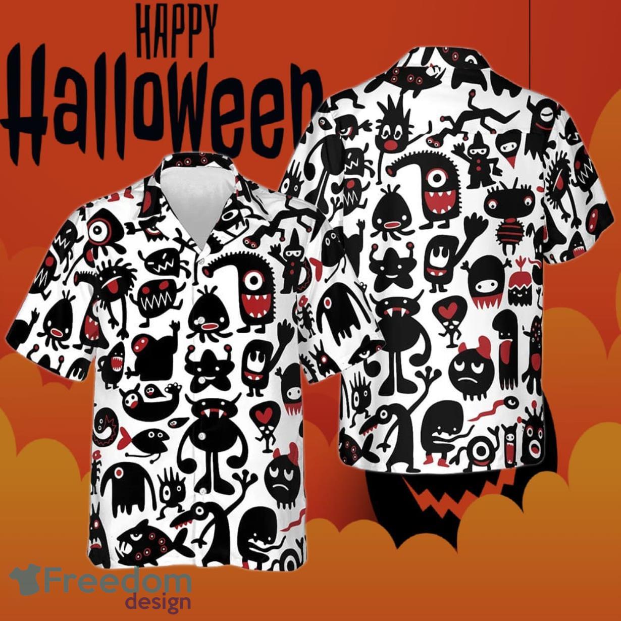 Black Monsters For Halloween Hawaiian Product Photo 1