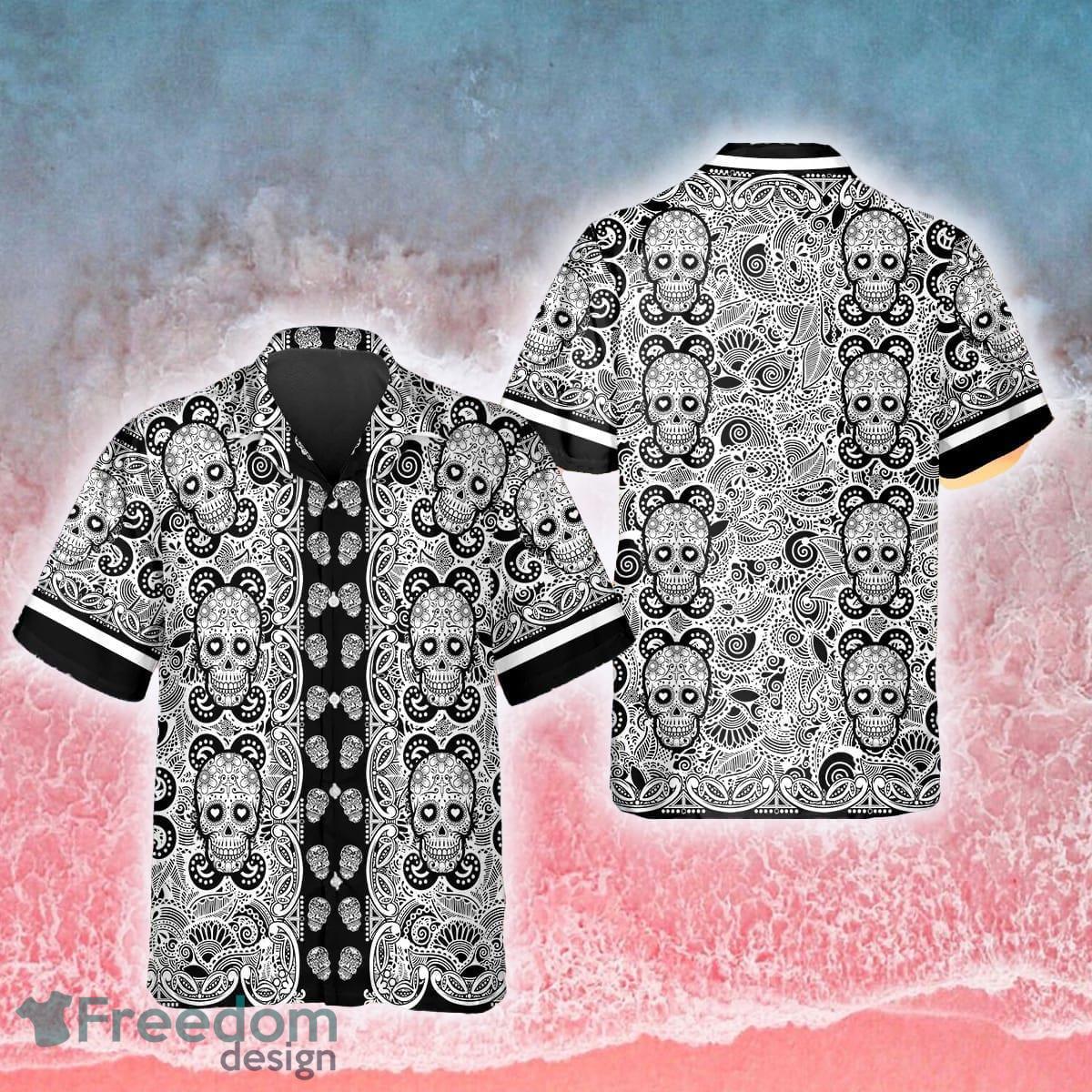 Blossom Flower Skull Hawaiian Shirt in 2023