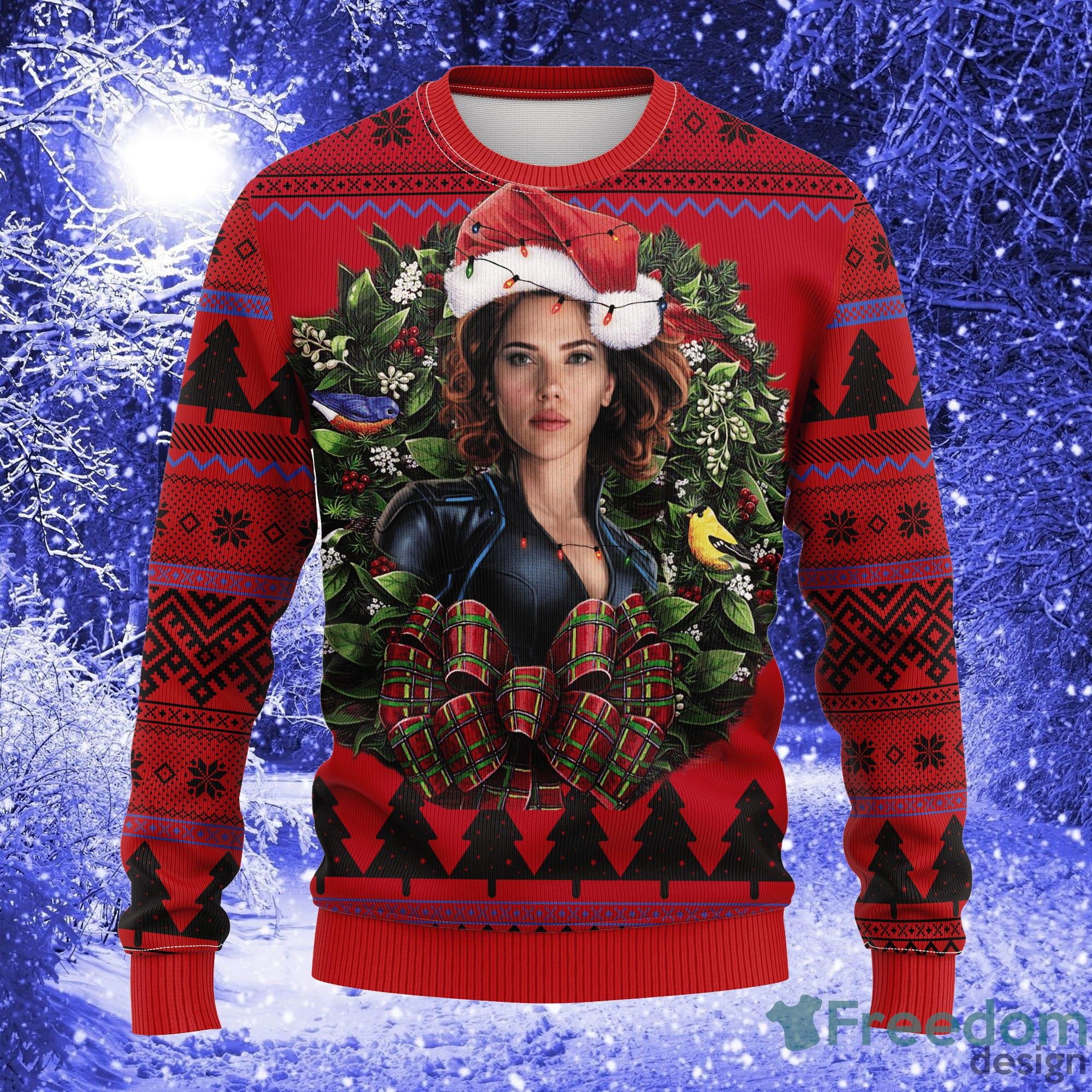 Black Widow Noel Mc Thanksgiving Women Mens Ugly Christmas Sweater -  Freedomdesign