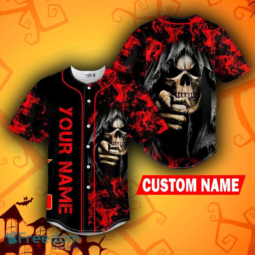 Hand Baseball Personalized Skull Baseball Jersey Shirt Baseball